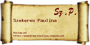 Szekeres Paulina névjegykártya