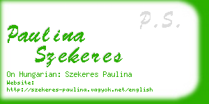 paulina szekeres business card